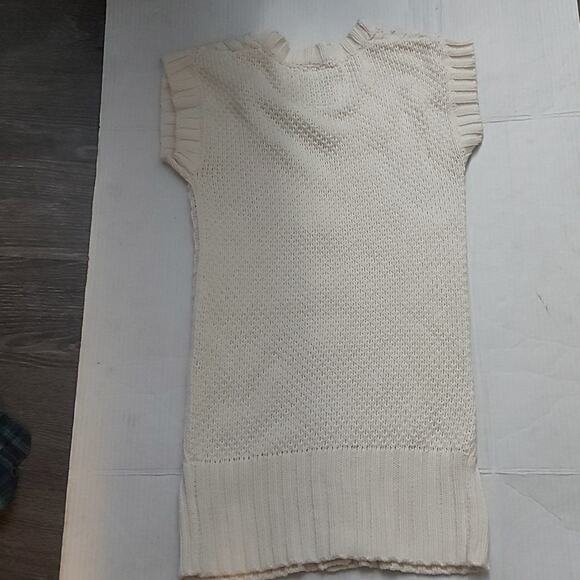 Aerie Cable Knit Cream Sweater Vest  XS GrandmaCore Cozy Comfy Winter Cabincore - Picture 6 of 11